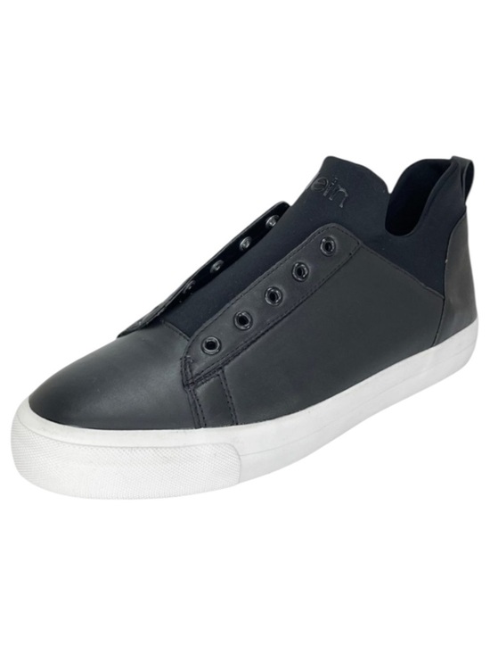 Calvin Klein Shoes - Calvin Klein Valorie Black Leather Neoprene Womens Sneakers Size 10M